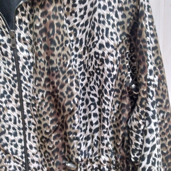 Aquarium Age Jacket Womens Size OSFM Leopard Print Long Length - Picture 7 of 12